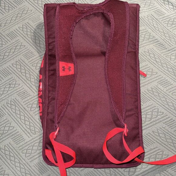 Under Armour UA Storm Tech Backpack Maroon Red SACKPACK UNISEX WATER RESISTANT - Picture 3 of 5